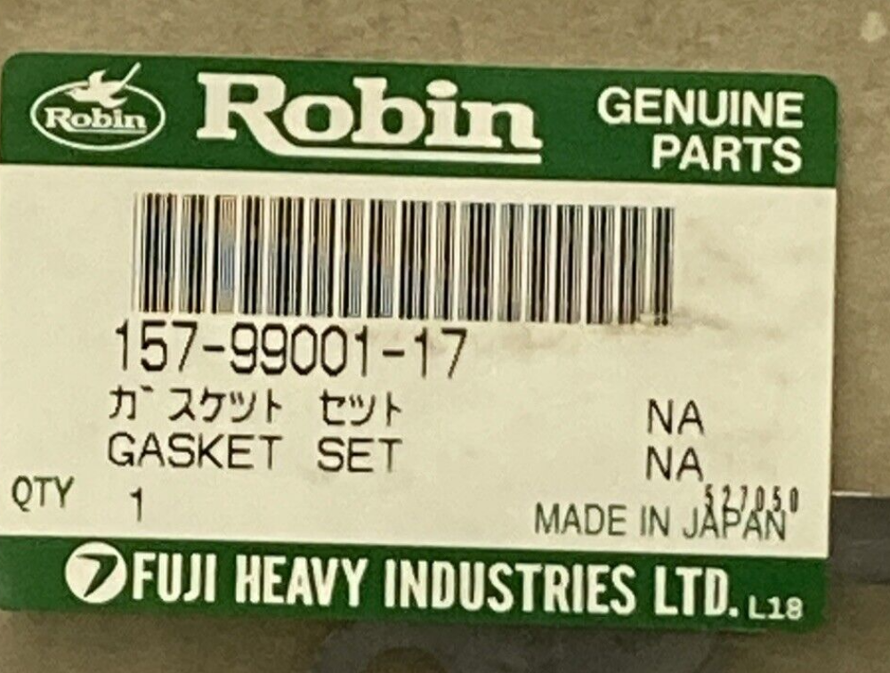NEW GENUINE SUBARU ROBIN 157-99001-17 GASKET SET