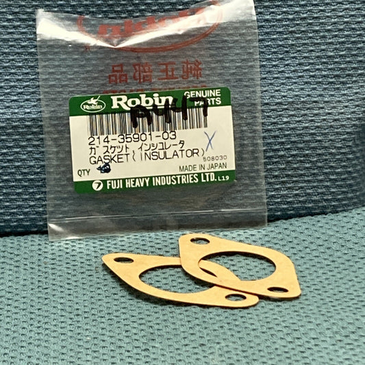 QTY 2 NEW GENUINE SUBARU ROBIN 214-35901-03 GASKET INSULATOR