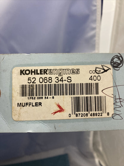 NEW REPLACES KOHLER 52 068 34-S MUFFLER SUPERCEDES 5206834-S