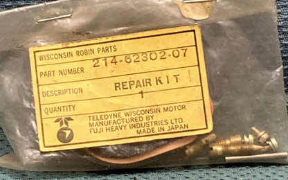 NEW GENIUNE WISCONSIN ROBIN 214-62302-07 CARBURETOR REPAIR KIT