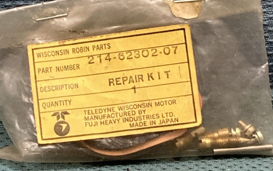 NEW GENIUNE WISCONSIN ROBIN 214-62302-07 CARBURETOR REPAIR KIT