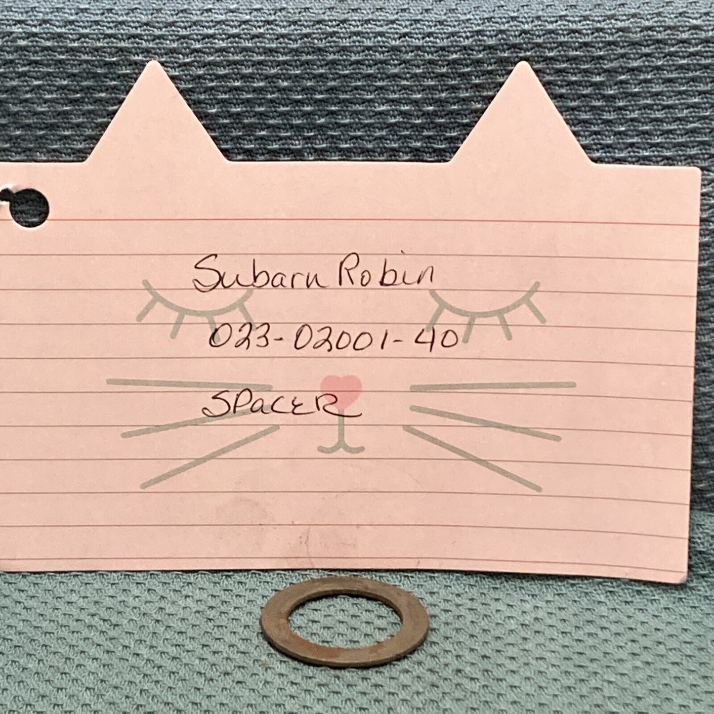 NEW REPLACES SUBARU ROBIN 023-02001-40 SPACER