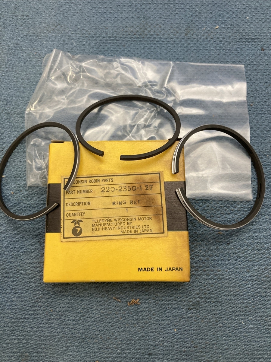 NEW GENUINE WISCONSIN SUBARU ROBIN TELEDYNE 220-23501-27 PISTON RING SET STD