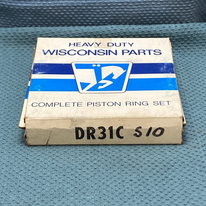 NEW GENUINE WISCONSIN DR31C S10 COMPLETE PISTON RING SET (1 PISTON)
