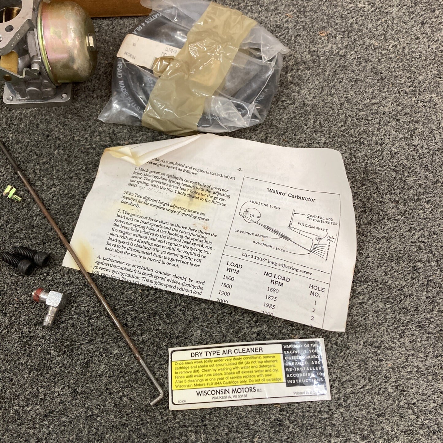 NEW GENIUNE WISCONSIN LTA101 CONVERSION KIT