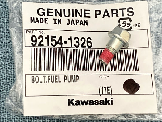 NEW GENIUNE KAWASAKI 92154-1326 Bolt, Fuel Pump