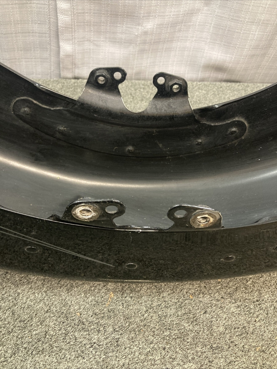 HARLEY DAVIDSON FRONT FENDER, BLACK WITH PIN STRIPE