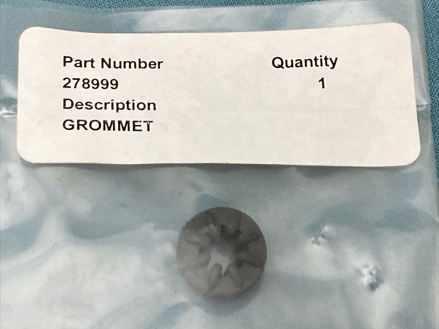 NEW REPLACES KOHLER 278999 GROMMET, ROUND