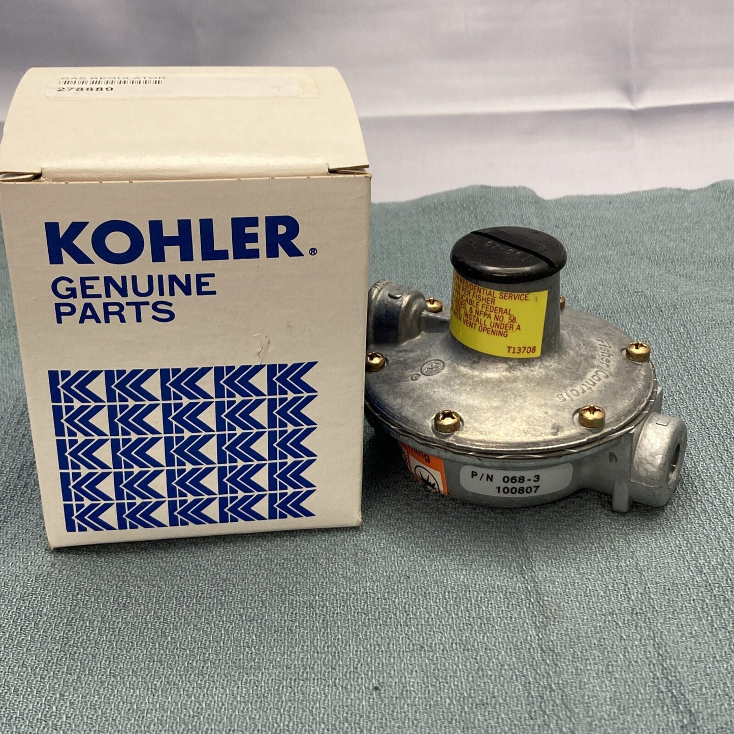 NEW GENUINE KOHLER 278889 GAS REGULATOR