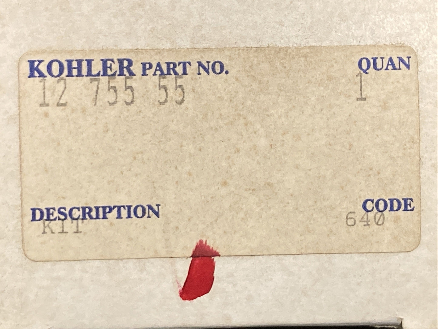 NEW GENUINE KOHLER 12 755 55 KIT,  CAMSHAFT