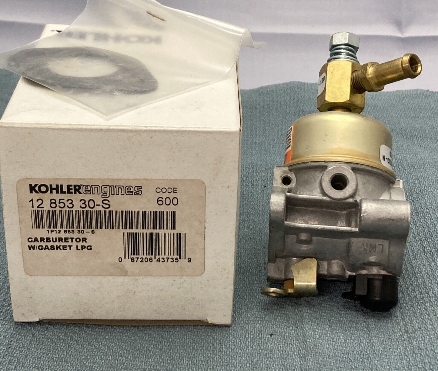 NEW GENUINE KOHLER 12 853 30-S KIT, CARBURETOR W/GASKET LPG