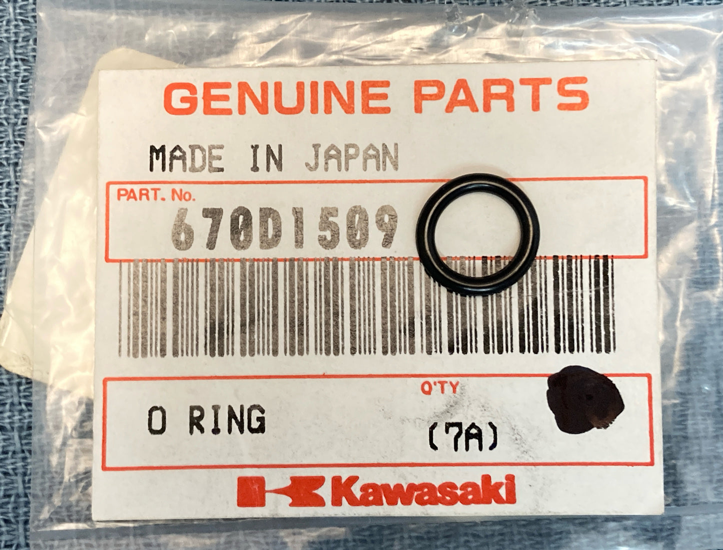 NEW GENUINE KAWASAKI 670D1509 CRANKCASE O Ring, 9MM