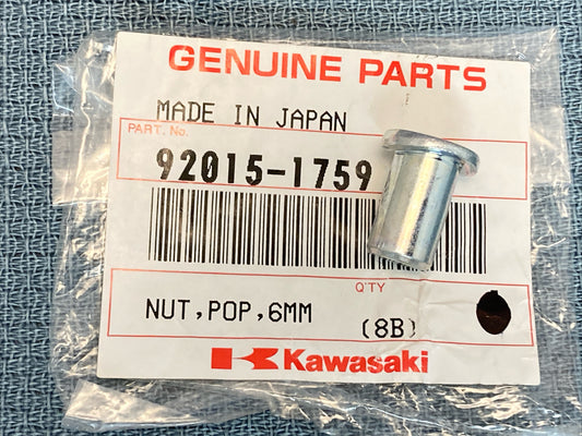 NEW GENUINE KAWASAKI 92015-1759 FRAME Nut Pop 6MM