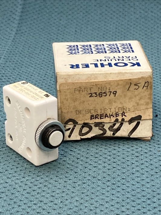 NEW GENUINE KOHLER 238579 CIRCUIT BREAKER - 15 A - 1 POLE