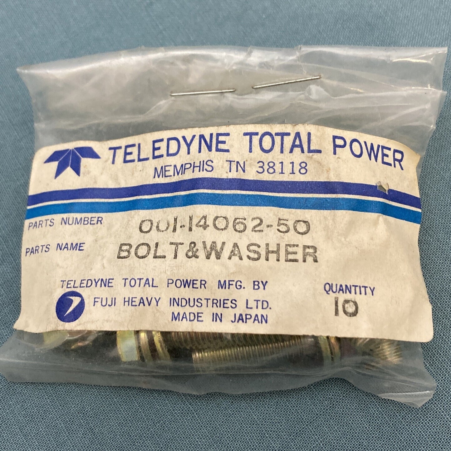 QTY 10 NEW GENUINE TELEDYNE TOTAL POWER 001-14062-50 BOLT & WASHER