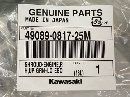 NEW GENUINE KAWASAKI 49089-0817-25M Shroud - Engine, Rh, Up G