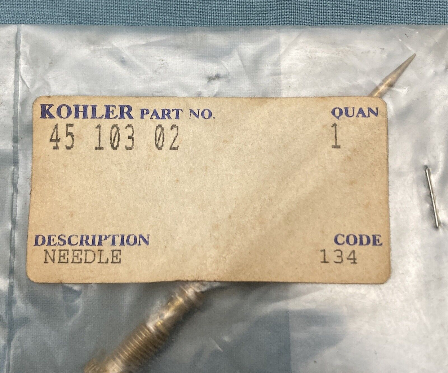 NEW GENUINE KOHLER 45 103 02-S NEEDLE