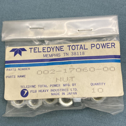 QTY 10 NEW GENUINE TELEDYNE TOTAL POWER 002-17060-00 NUT