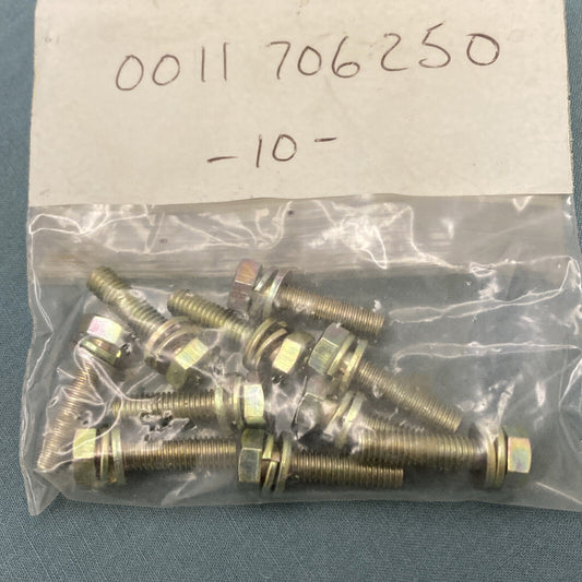 QTY 10 NEW REPLACES SUBARU ROBIN 001-17062-50 BOLT & WASHER ASSEMBLY