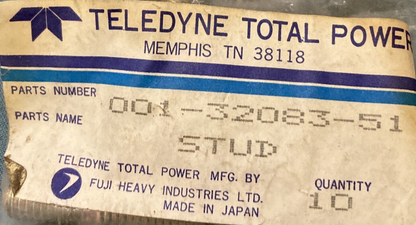 QTY 10 NEW TELEDYNE TOTAL POWER 001-32083-51 STUD