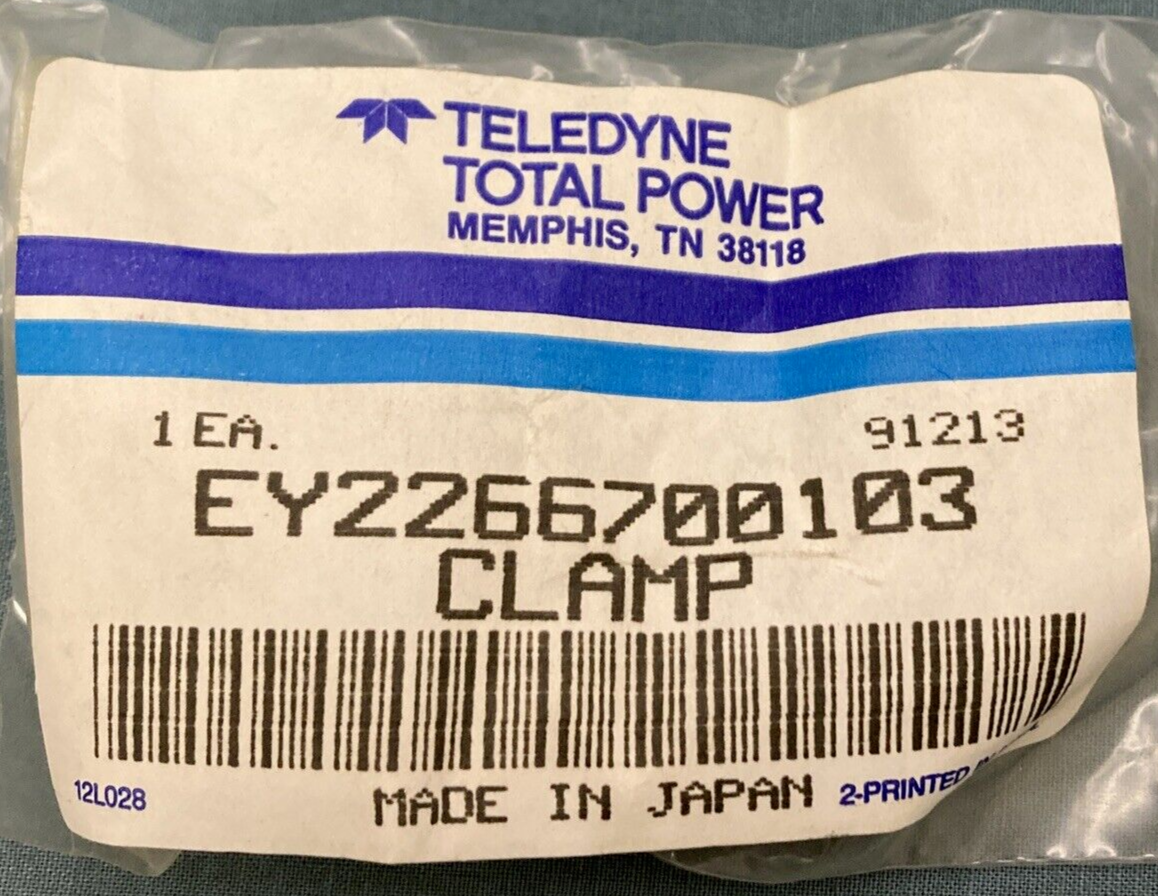 QTY 2 NEW GENUINE TELEDYNE TOTAL POWER EY2266700103 CLAMP 226-67001-03