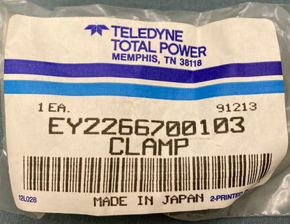 QTY 2 NEW GENUINE TELEDYNE TOTAL POWER EY2266700103 CLAMP 226-67001-03