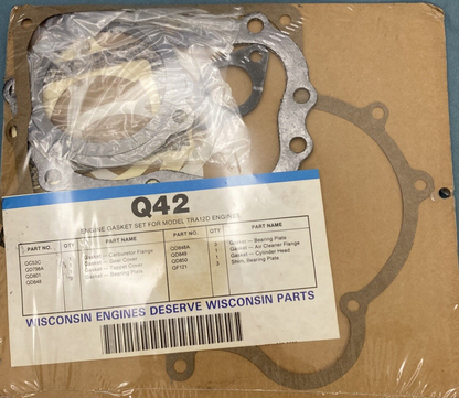 NEW GENUINE WISCONSIN Q42 GASKET SET