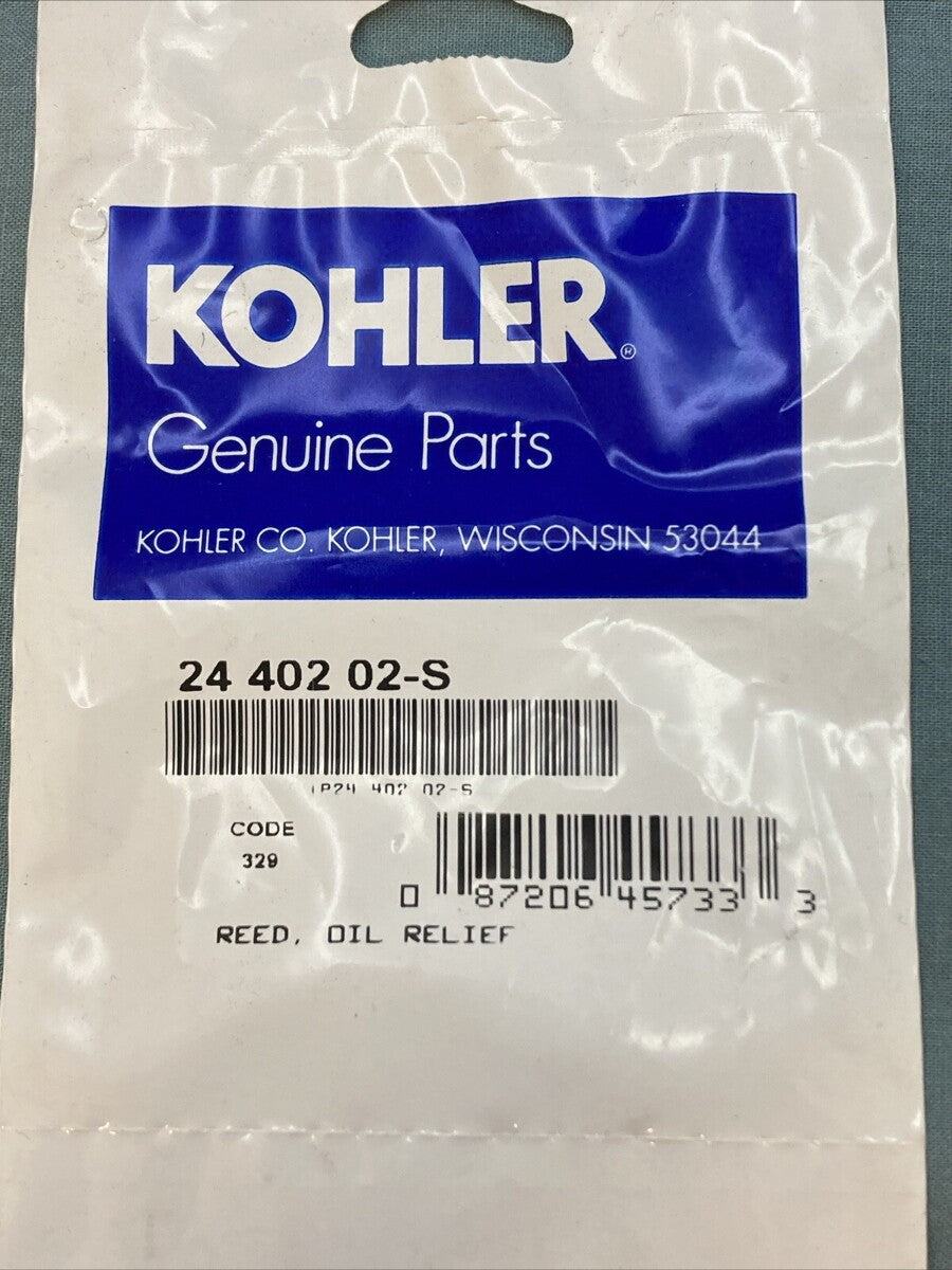 NEW GENUINE KOHLER 24 402 02-S REED, OIL RELIEF