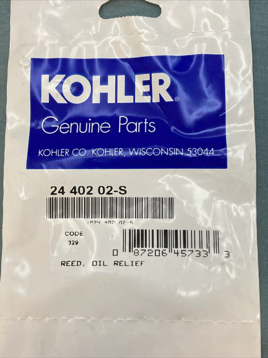 NEW GENUINE KOHLER 24 402 02-S REED, OIL RELIEF