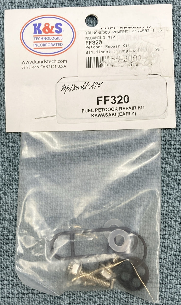 NEW K&S TECHNOLOGIES 55-2001 FF320 FUEL PETCOCK REPAIR KIT