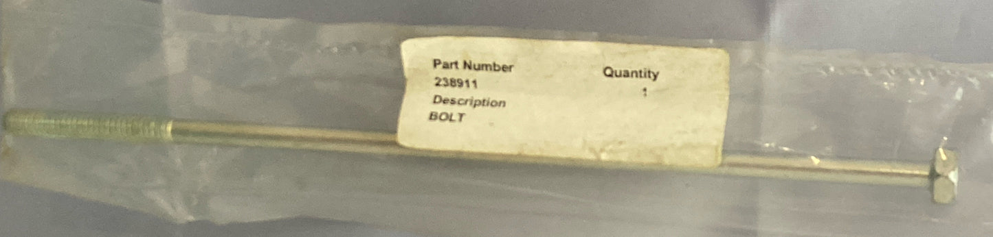 NEW REPLACES KOHLER 238911 BOLT, OVER BOLT 1/4-20 X 7.75"