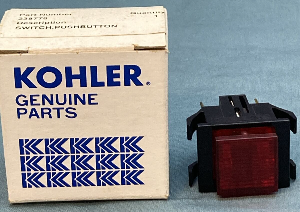 NEW GENUINE KOHLER 238778 SWITCH, PUSH BUTTON 1 POLE