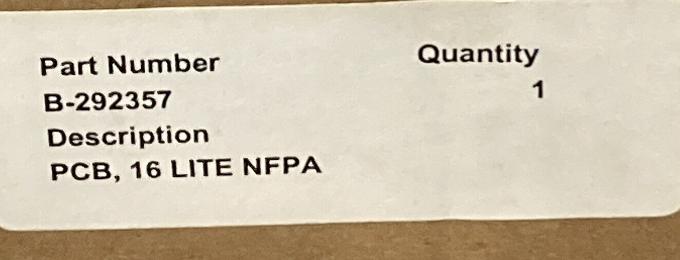NEW REPLACES KOHLER B-292357 PCB ASSEMBLY, 16 LITE NFPA
