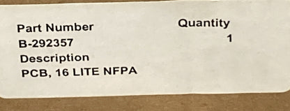 NEW REPLACES KOHLER B-292357 PCB ASSEMBLY, 16 LITE NFPA