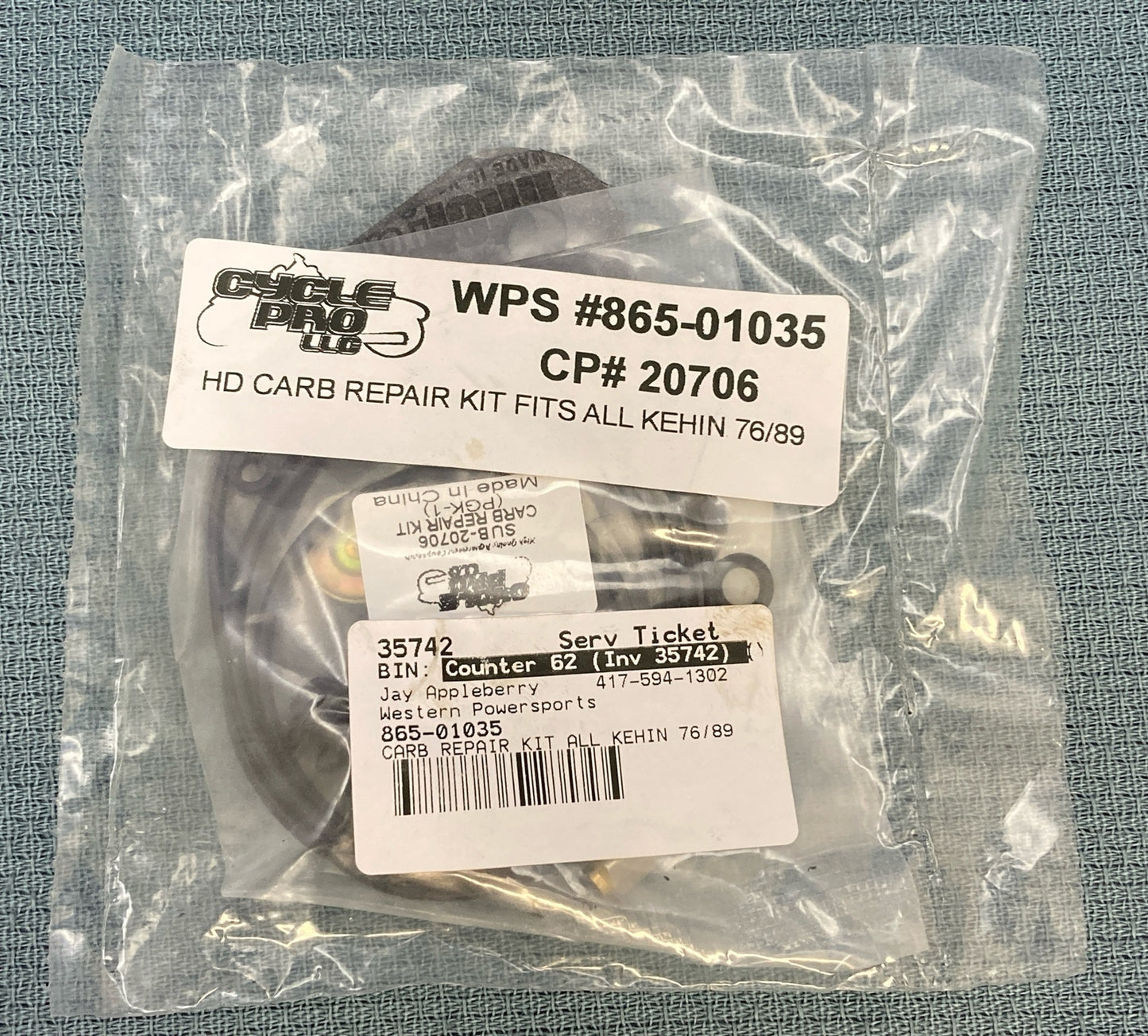 NEW CYCLE PRO 865-01035 HEAVY DUTY CARB REPAIR KIT
