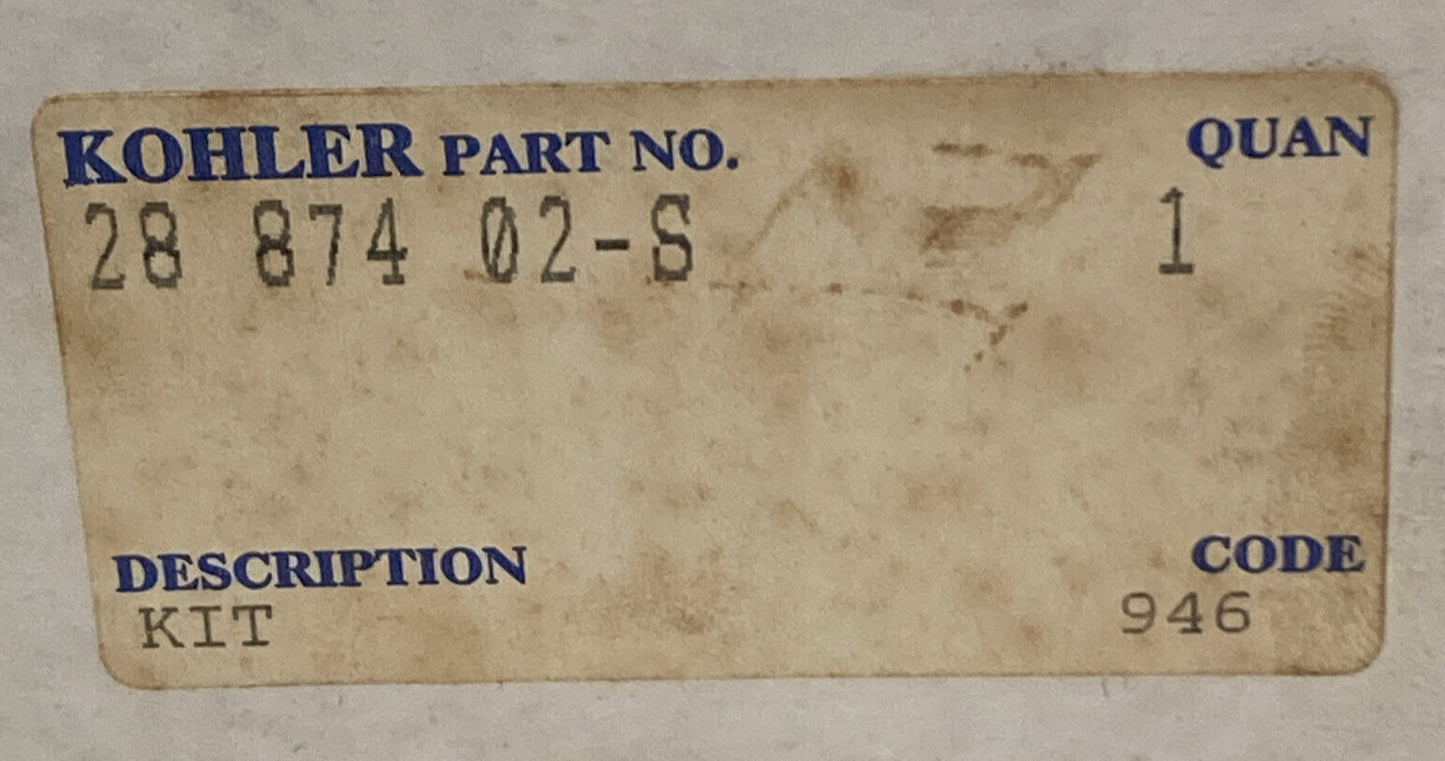 NEW GENUINE KOHLER 28 874 02-S PISTON W/RING SET STD