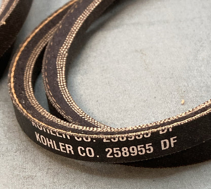 QTY 2 NEW GENUINE KOHLER 258955 BELT, MATCHED PAIR
