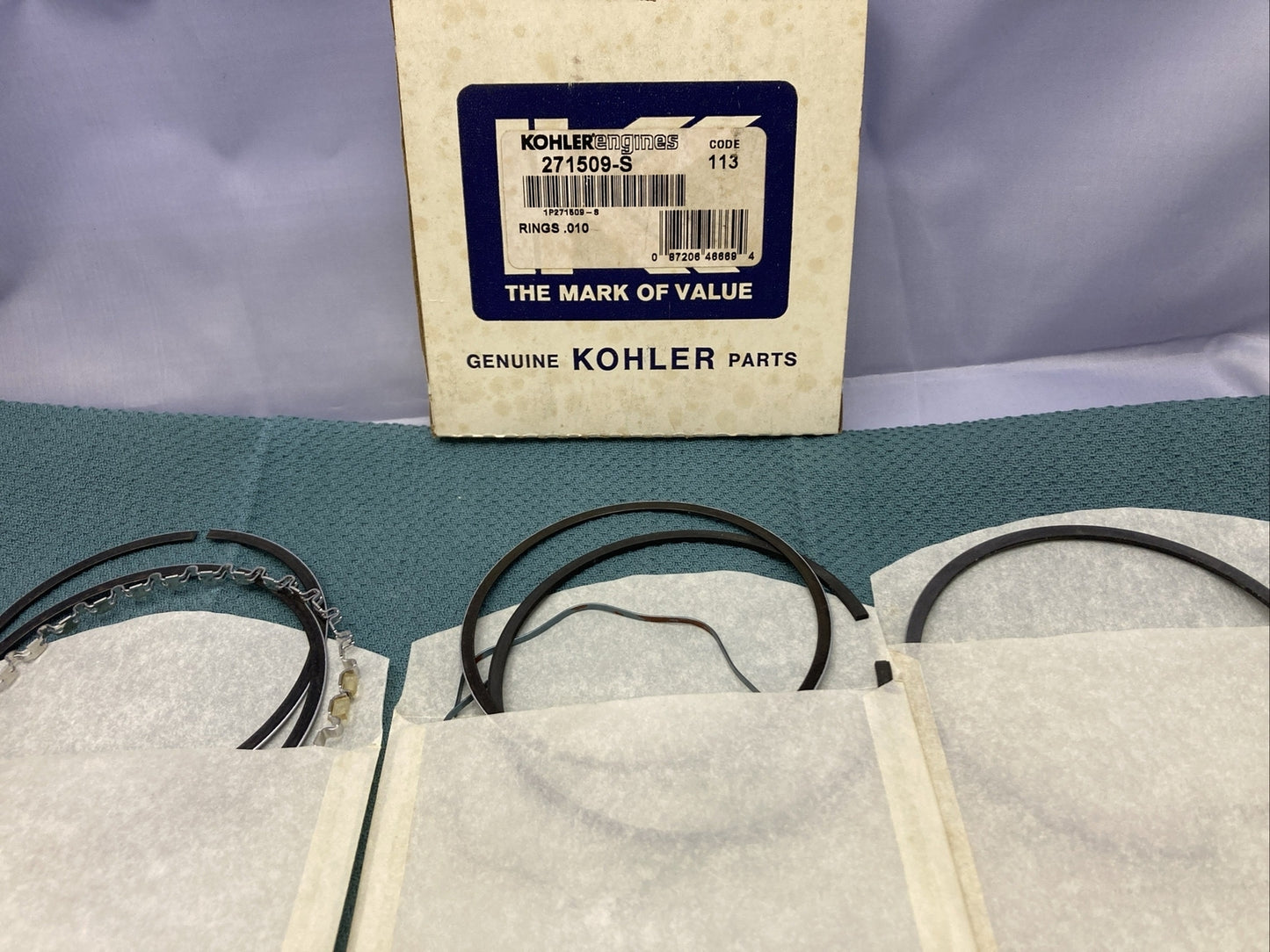 NEW GENUINE KOHLER 271509-S RINGS .010 SUPERCEDES 275312