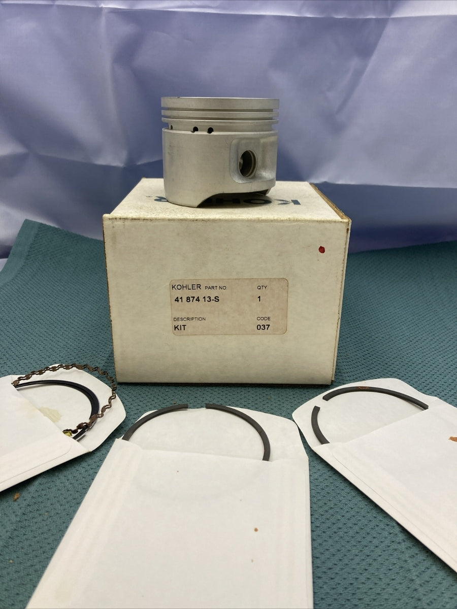 NEW GENUINE KOHLER 41 874 13-S KIT; PISTON W/RING SET .020 SUPERCEDES 4187413-S
