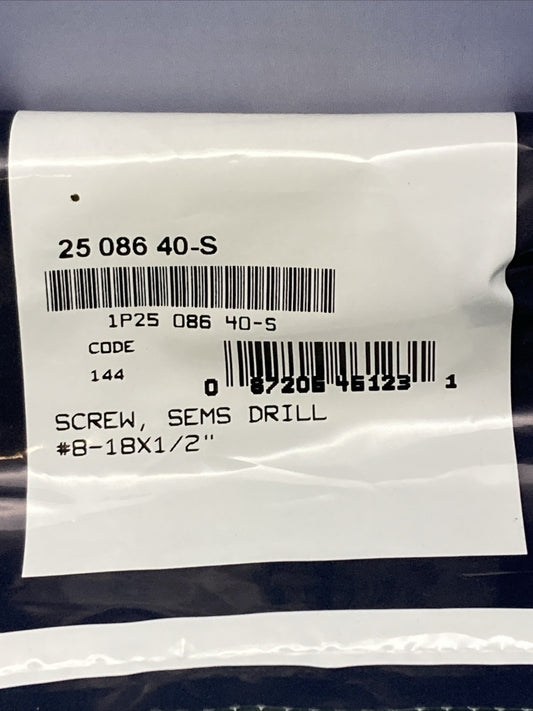 QTY 2 NEW GENUINE KOHLER  25 086 40-S SCREW; SEMS DRILL #8-18X1/2