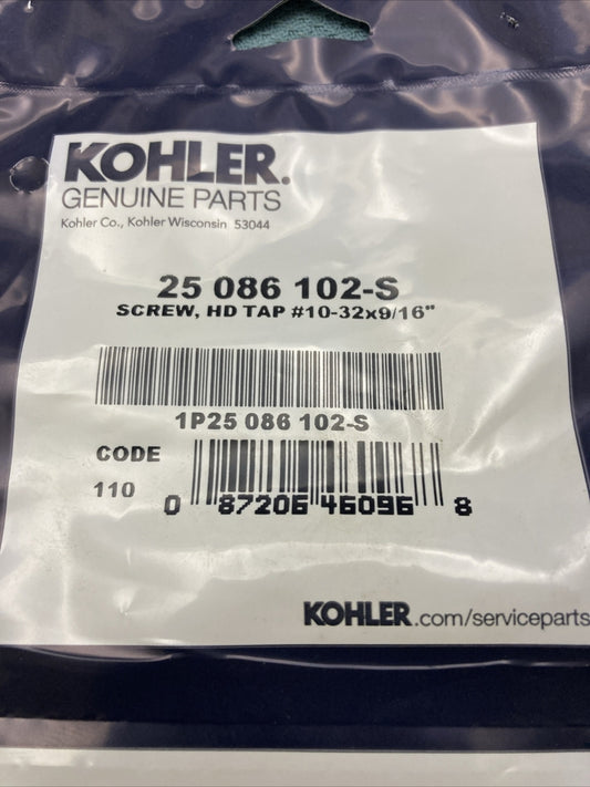 NEW GENUINE KOHLER  25 086 102-S SCREW; HD TAP #10-32x9/16