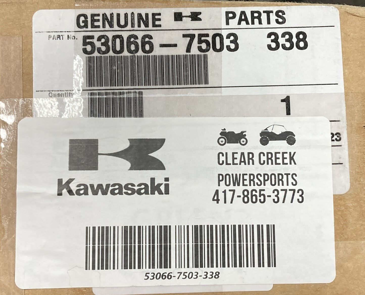 NEW GENUINE KAWASAKI 53066-7503-338 Seat Assembly, Fr, Back, Gray