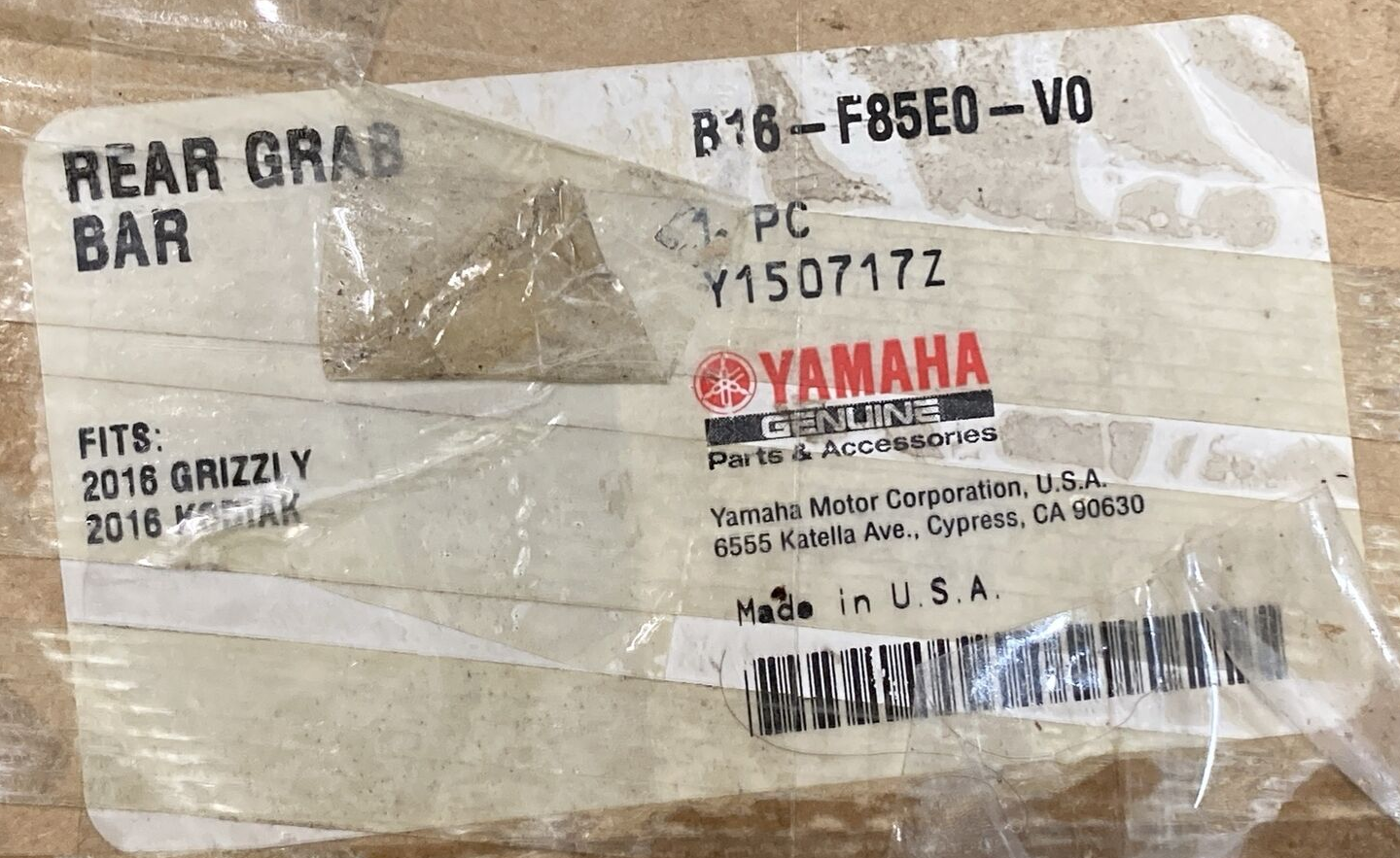 NEW GENUINE YAMAHA B16-F85E0-V0 Rear Grab Bar