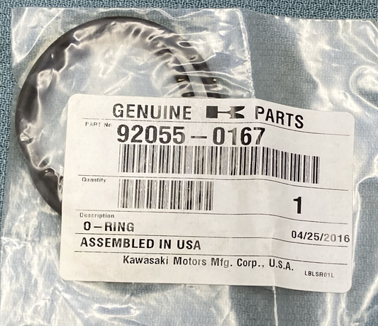 NEW GENIUNE KAWASAKI 92055-0167 Ring - O, AIR CLEANER-BELT CONVERTER 122X4