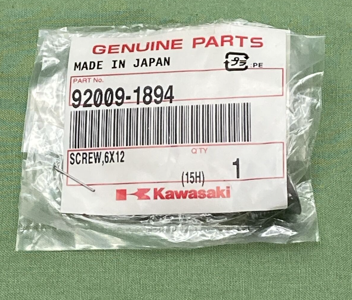 NEW GENIUNE KAWASAKI 92009-1894 Screw, 6X12 SWINGARM