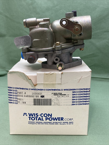 NEW GENUINE WISCONSIN TOTAL POWER CONTINENTAL L63K4S1 CARBURETOR