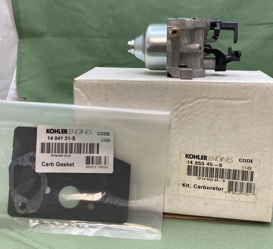 NEW GENUINE KOHLER 14 853-45-S CARBURETOR SUPERCEDES  1485357S, 14 853-45