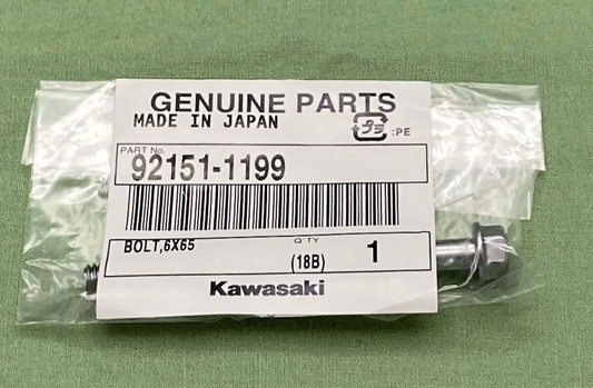 NEW GENIUNE KAWASAKI 92151-1199 Bolt, 6X65 ENGINE COVER(S)