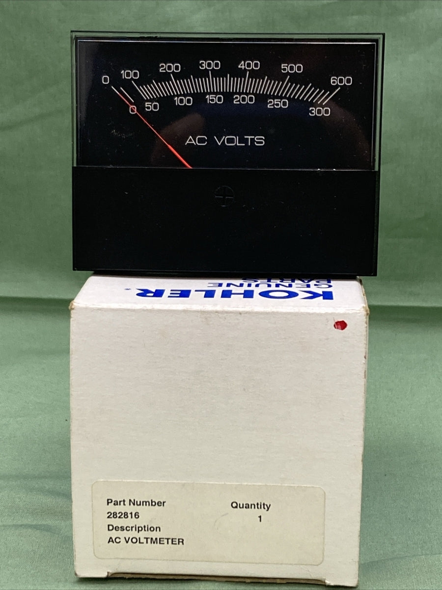 NEW GENUINE KOHLER 282816 VOLTMETER - 0-300/600 V - AC