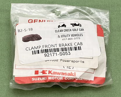 NEW GENIUNE KAWASAKI 92171-S053 Clamp, Front Brake Cable